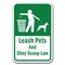 Signmission 18 in Height, 0.12 in Width, Aluminum, 12" x 18", A-1218 Pet-Animal - ScoopLaw A-1218 Pet-Animal - ScoopLaw - alternate 1